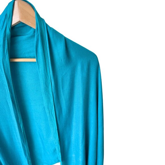 Bebe Large Teal Tassel Scarf - Picture 2 of 3